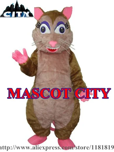 

MASCOT Plush Girl Vole Mouse Rat Mascot Costume Adult Cartoon Character Field Animal Mascotte Carnival Costumes MC71341