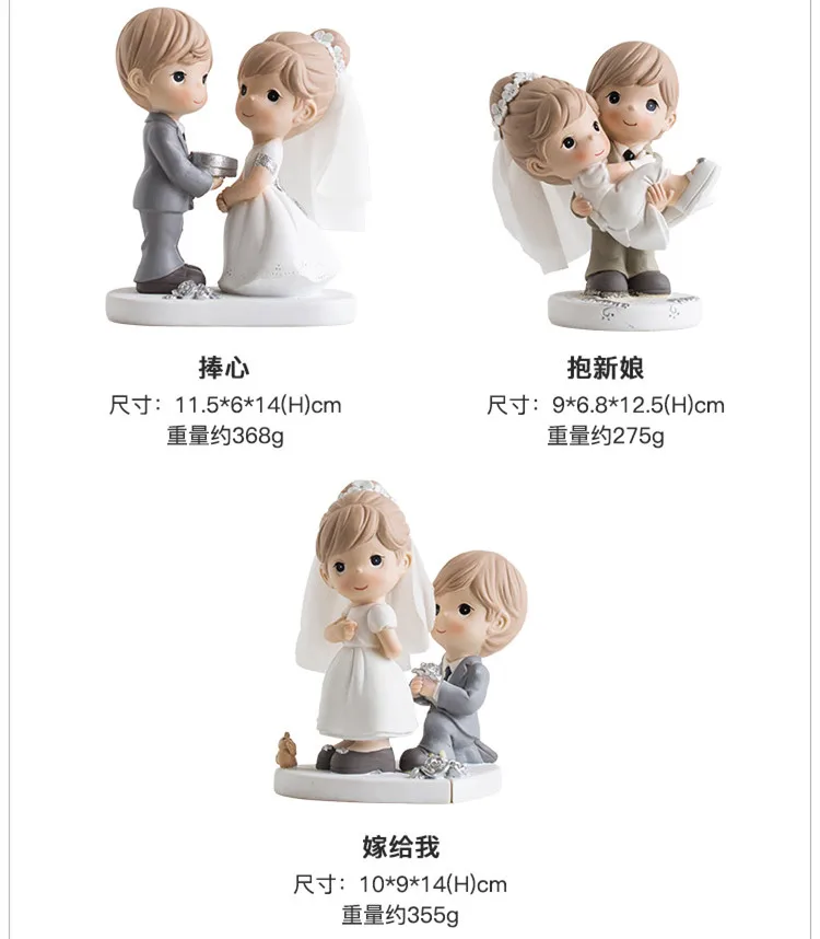 Mixed Style New Wedding Cake Topper Figurines Bride and Groom Cake Topper Cake Decorating Engagement / Wedding Gifts for wedding