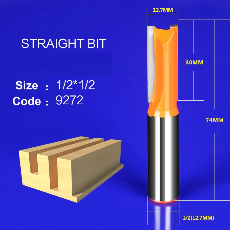 1pcs 1/2*1/2 straght Slotting cutter frazier milling cutter knife for wood tool fresa cnc router bit for wood fresa 9272