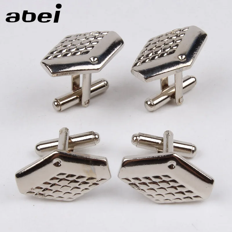 Fashion High Quality Silver Cufflinks Luxury Metal Men Cuff Button Cuff link