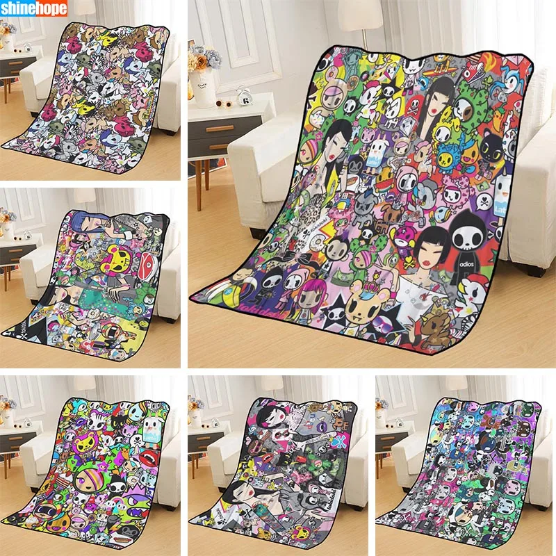 New Arrival Tokidoki Blankets Printing Soft Nap Blanket On Home/Sofa/Office Portable Travel Cover Blanket