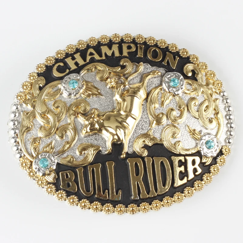 Bullfighting Buckle Golden Pattern Dichroic Alloy Belt Acessories Double Color