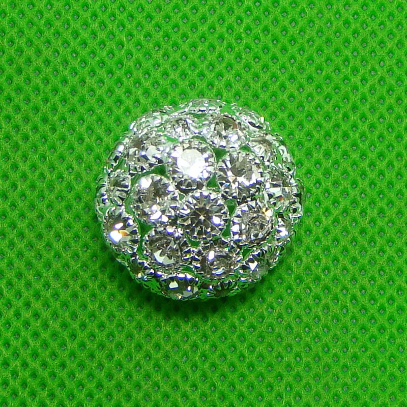 new silver crystals 20mm fancy semi-circle costume wedding gift ornament shank button accessories 12pcs lot