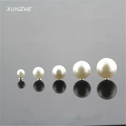 50 pz/set 6-18mm Bianco Perla Rivetti Button/Testa Rotonda Acryl rivetto Per Abiti Da Sposa Pantaloni Cappello sacchetto di Scarpe Artigianato Decorazione