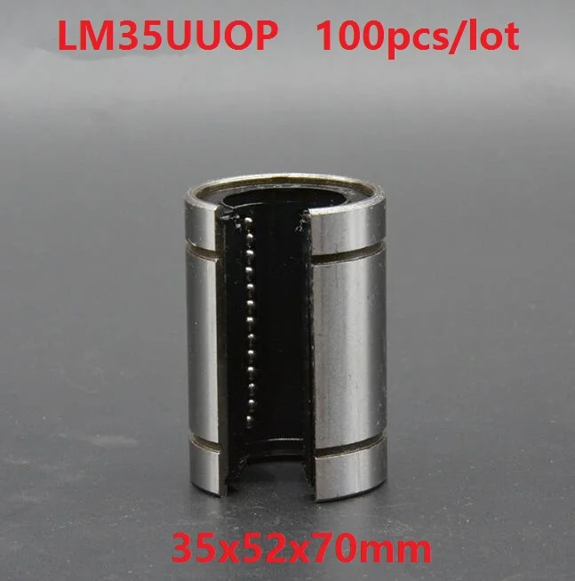 100pcs/lot LM35UUOP Open Type linear ball bearings linear motion bushing bearings CNC parts Linear Guide 35x52x70mm