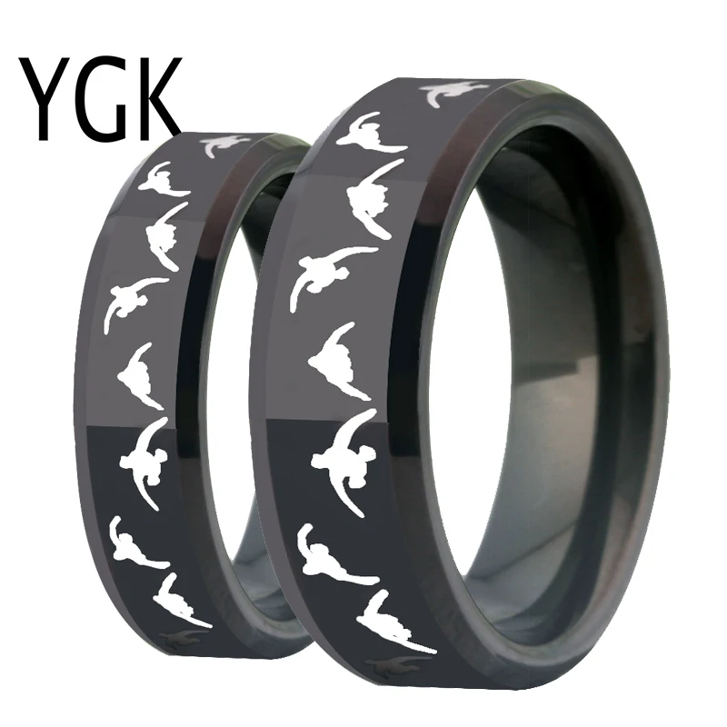 

Fashion Tungsten Wedding Ring for Women Engagement Rings Men Lover Rings Black Hobbies Ring Duck Hunting Ring Party Gift Jewelry