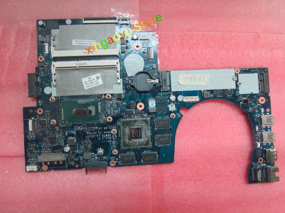 Placa-mãe do portátil para HP 17T-N, M7-N, ABW70, LA-C531P, 813682-501, DDR3L, i5-5200U, 100% testado, Ok