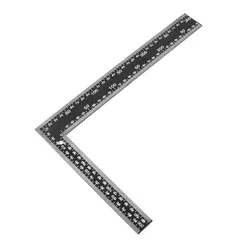 SOSW-Teacher 0-30cm 0-20cm Measuring Range L Shaped Design Square Ruler Black