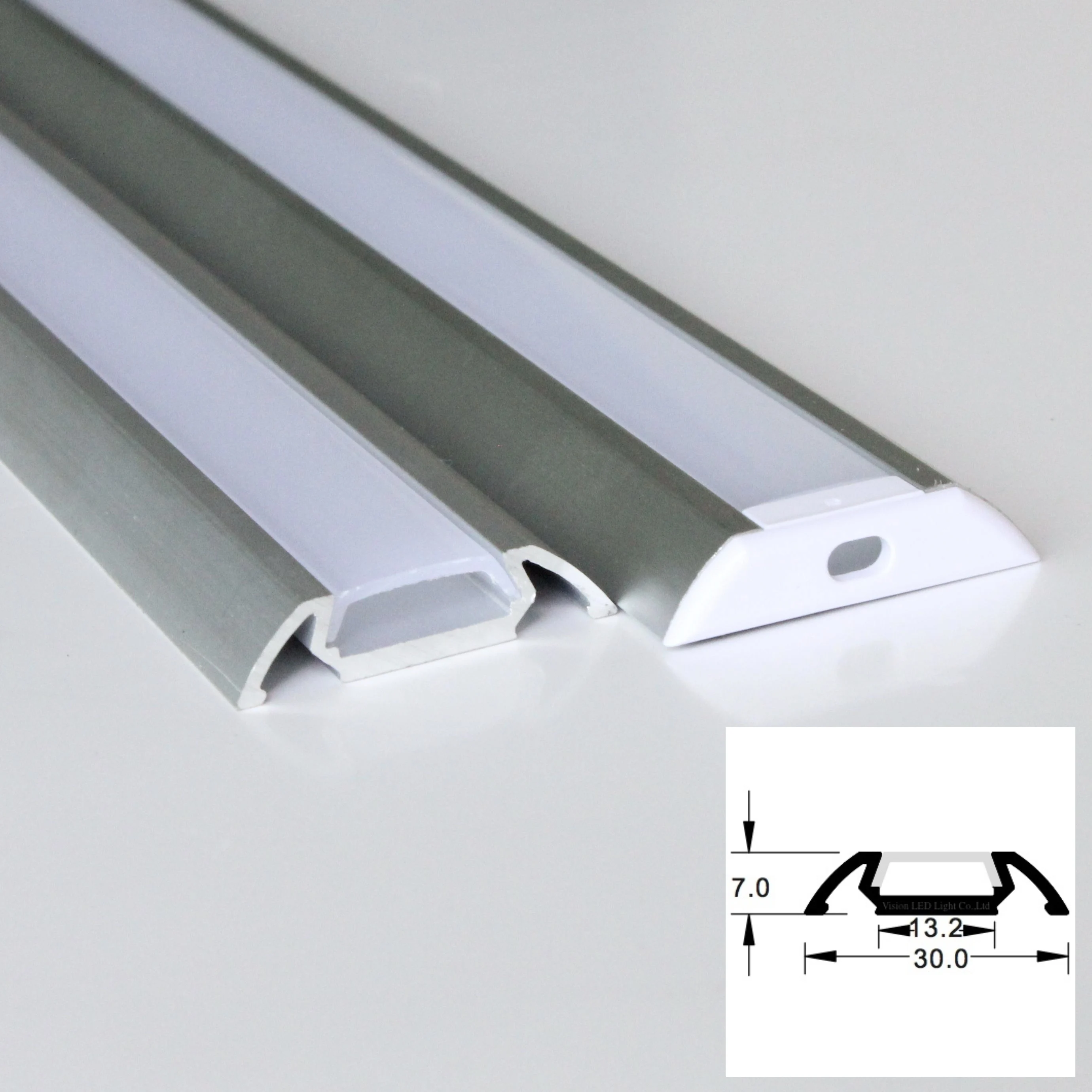 

40m(20pcs) a lot, 2m per piece, Anodized diffuse cover aluminum led channel for led strip light AP3007