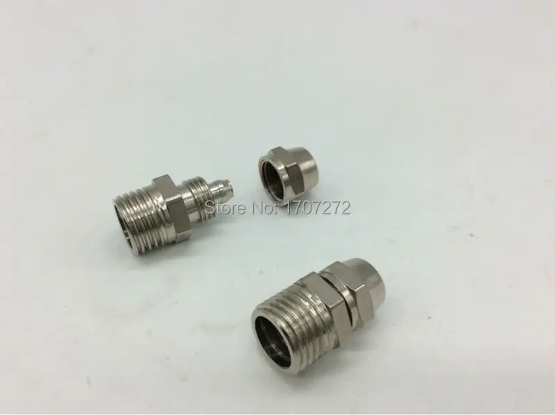 free shipping  brass quick connectors for 4mm hose and 1/4 thread direction type pipe fitting,copper fitting, brass fitting