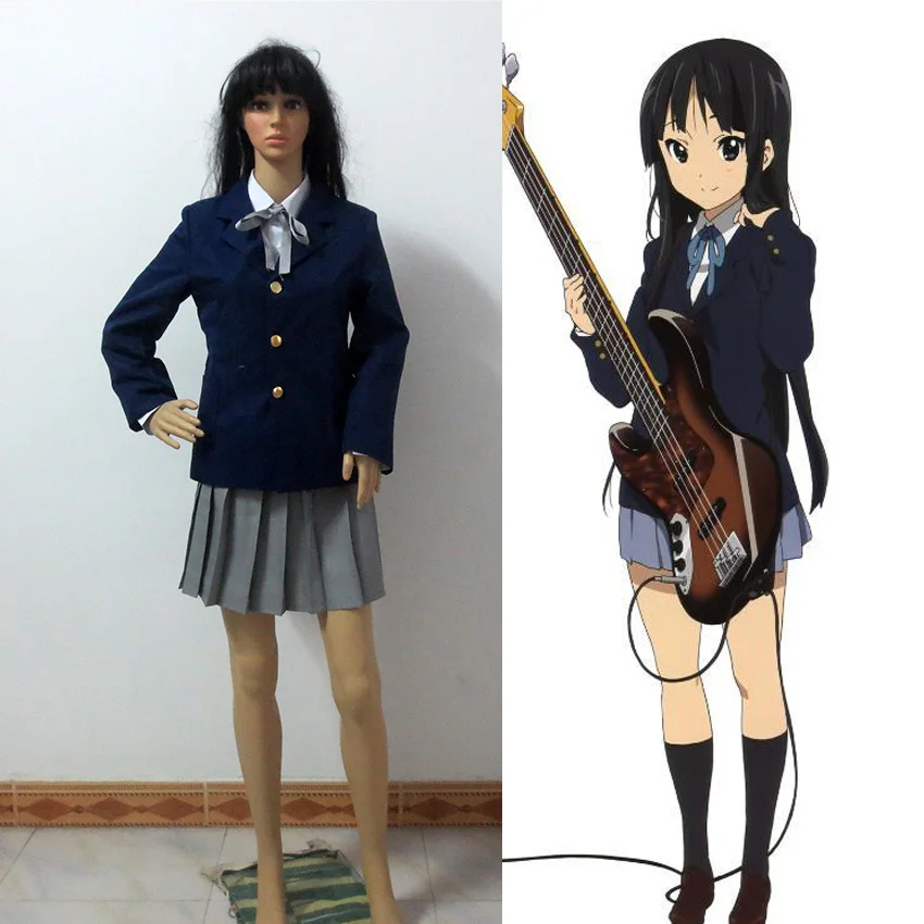 

Горячие аниме K-on Косплей Akiyama Mio костюмы униформы на Хэллоуин