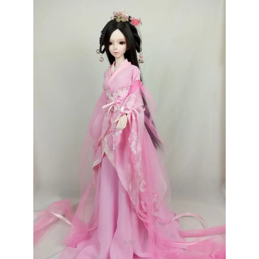 [wamami] 699# Pink Ancient Costume/Dress/ Outfit For 1/4 MSD 1/3 SD AOD DZ BJD Doll