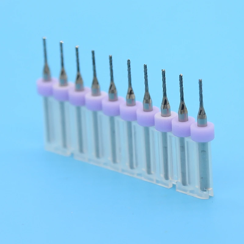 HANGXIN 1.2 ملليمتر PCB عدد قطع كربيدية ، 10 قطع CNC قطع بت ، آلات تقطيع عدة ، عدد قطع كربيدية