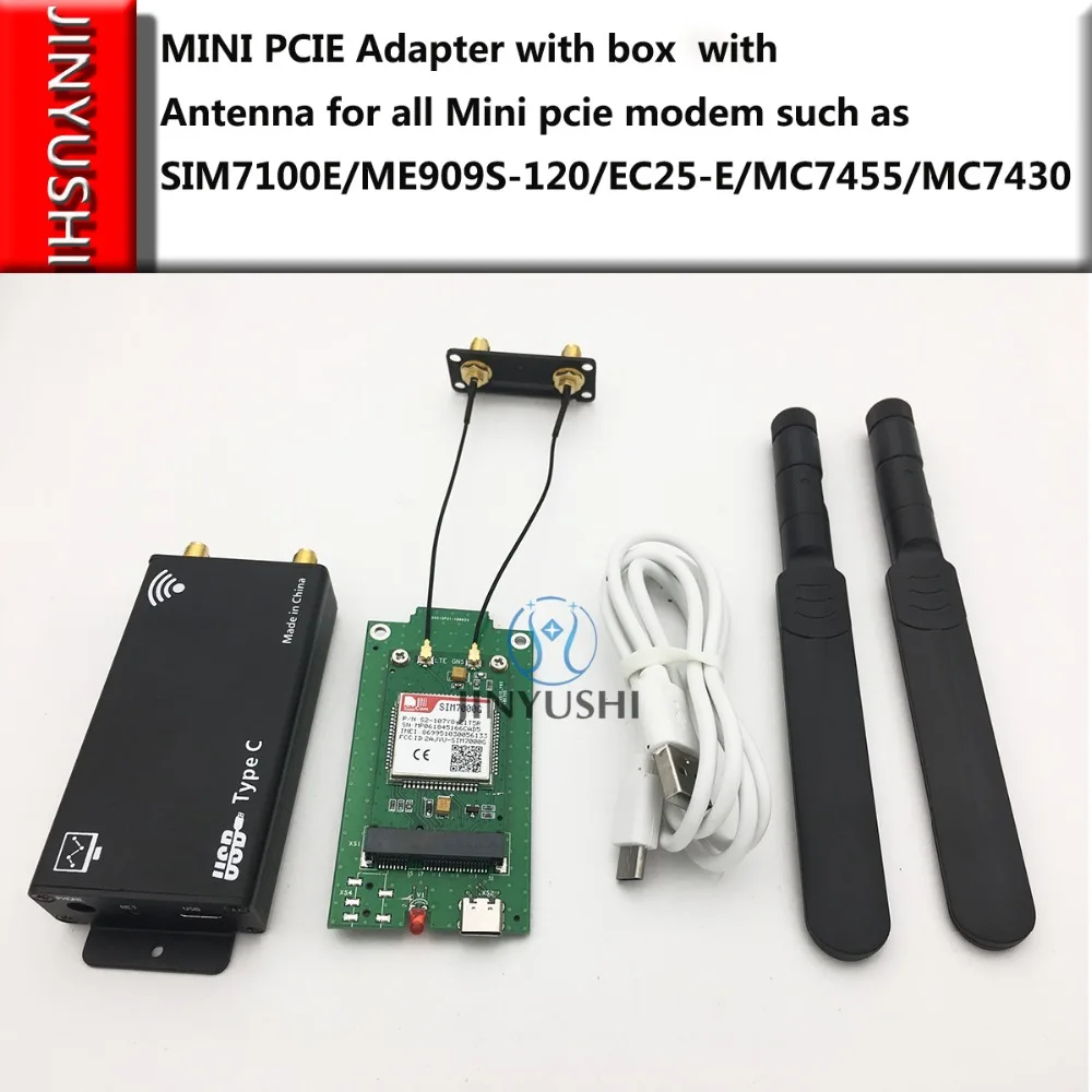 Imagem -05 - Mini Pcie Kit Caixa de Teste com Gabinete Lte Módulo Mais Antena Usb Mini Pcie Adaptador para Sim7600e-h Sim7600a-h Sim7600sa-h Sim7600g-h