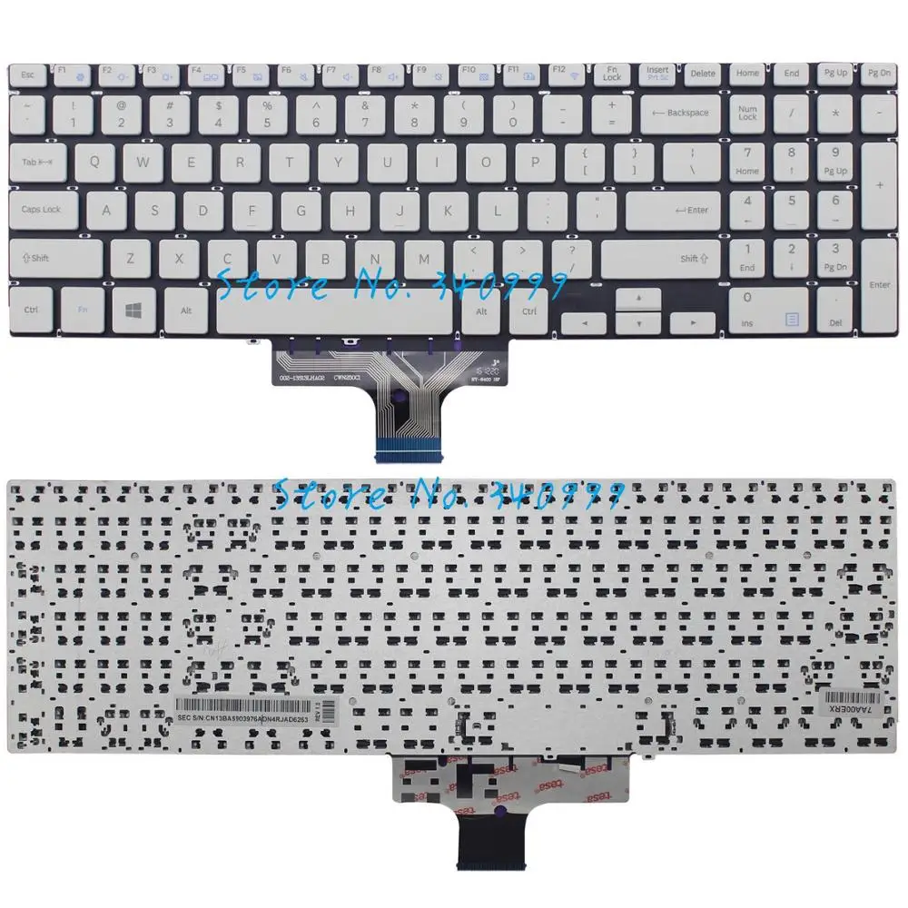 New for Samsung NP500R5H 500R5L NP500R5K NP500R5L US white Keyboard