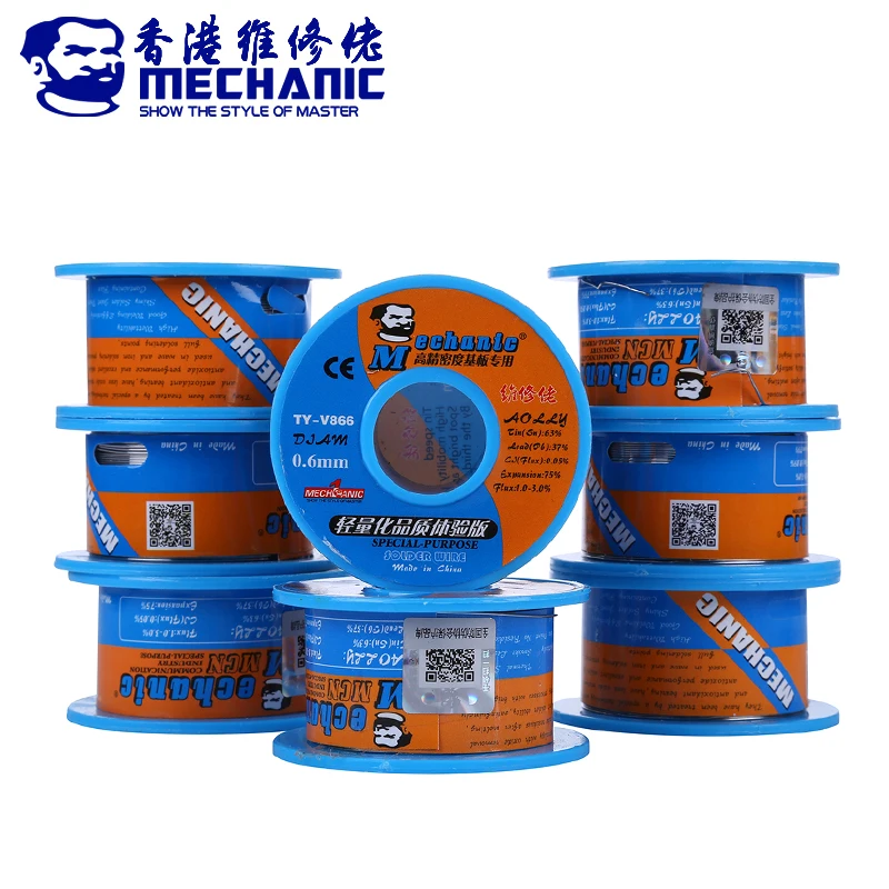 

MECHANIC 40g 0.6mm Soldering Tin Wire Rosin Core Solder Wire Low Melting Point Welding Wire BGA Repair Tools