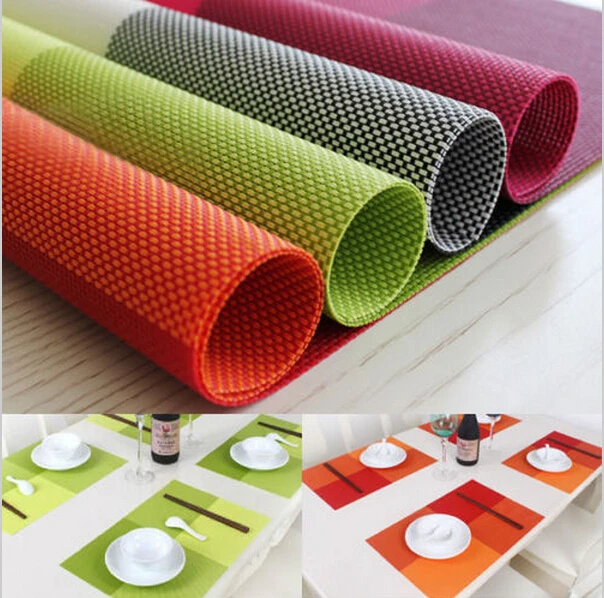 Easy to Clean Placemat fashion slip-resistant pad restaurant kitchen mats Home 45*30 PVC table mat(00147)