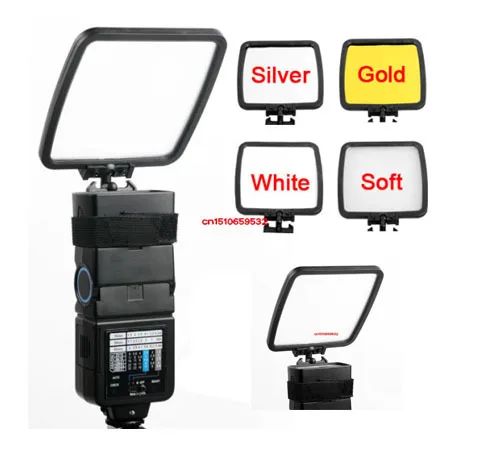 Foldable Camera Flash Diffuser + Bounce Card + Silver Gold White Photograph Reflector for Can&n Nik&n S&ny &lympus + Tracking