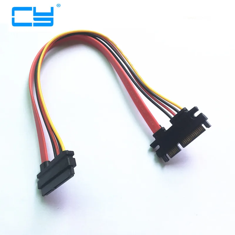 

5PCS0.3m 0.5m 22Pin SATA Cable Male to Female 7+15 Pin Serial ATA SATA Data Power Combo Extension Cable 50cm Connector Conterver