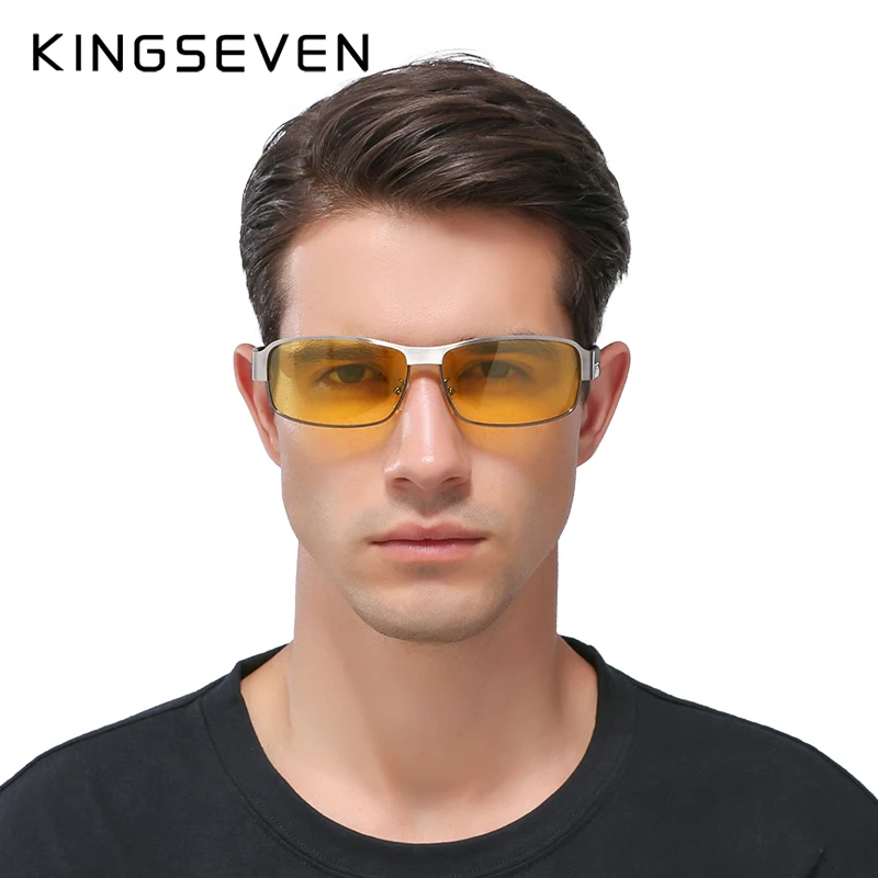 KINGSEVEN Night Vision Glasses Brand Design Polarized Sunglasses Women Men Driving Anti-Glare Goggles