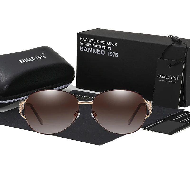 女性用偏光サングラス,禁止されているhd,ダイヤモンド付きヴィンテージレンズ,新しいブランド,ギフトボックス付き,特別オファー