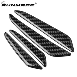 Runmade-Protector de puerta de coche, pegatinas protectoras de borde lateral, Universal, fibra de carbono, 4 unids/set por juego