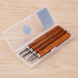 4Pcs/Lot Handle Wood Carving Knife Tool Chisels Set for Basic Woodcut Working Clay Wax DIY Tools And Woodworking Hand Tools