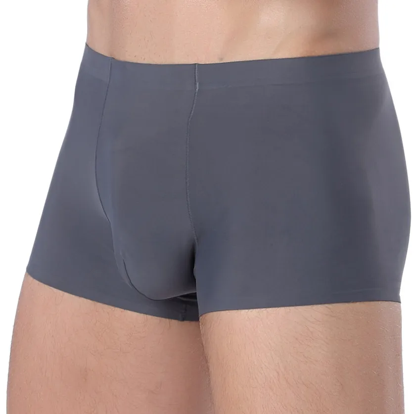 Bóxeres sin costuras de seda de lujo para hombres, ropa interior masculina sexy, antibacteriana, suaves, diferentes colores, por 1 unidad