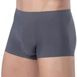 Cuecas boxer masculinas sem costura, roupa de baixo em seda antibacteriana para homens, 1 peça