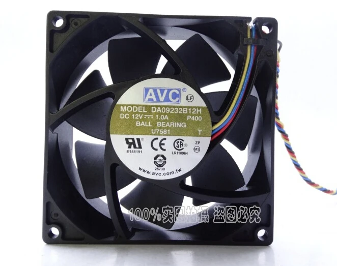 Wholesale: AVC 90*90*32mm 1A 12V DA09232B12H 9CM 4 line PWM temperature controlled speed fan