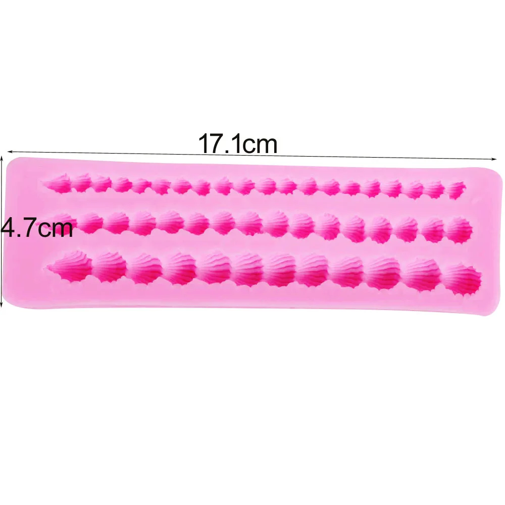 Cake Border Decoration Silicone Molds Shell Relief Flower Fondant Moulds Cake Decorating Tools Chocolate Candy Clay Moulds