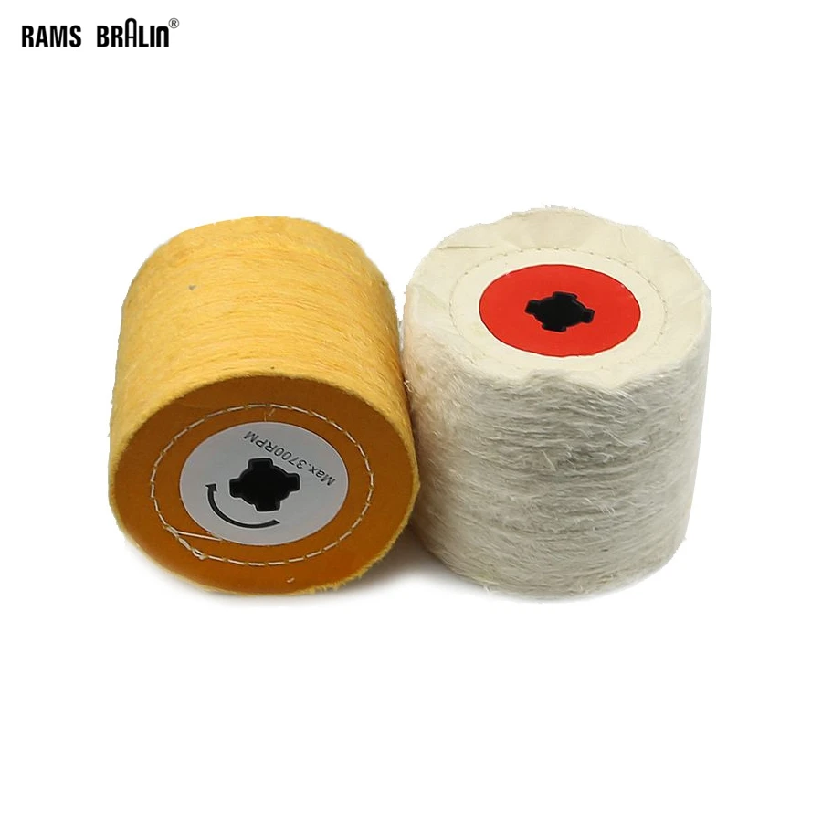 

1 piece 120*100*19mm + 4 Groove, Cotton Cloth Polishing Buffing Wheel for Metal Finishing