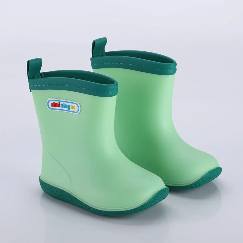 Kids Rubber Rain Boots for Girl Non-slip Boots Baby Boys Waterproof Water Shoes Warm Children Rainboots Removable cotton cover