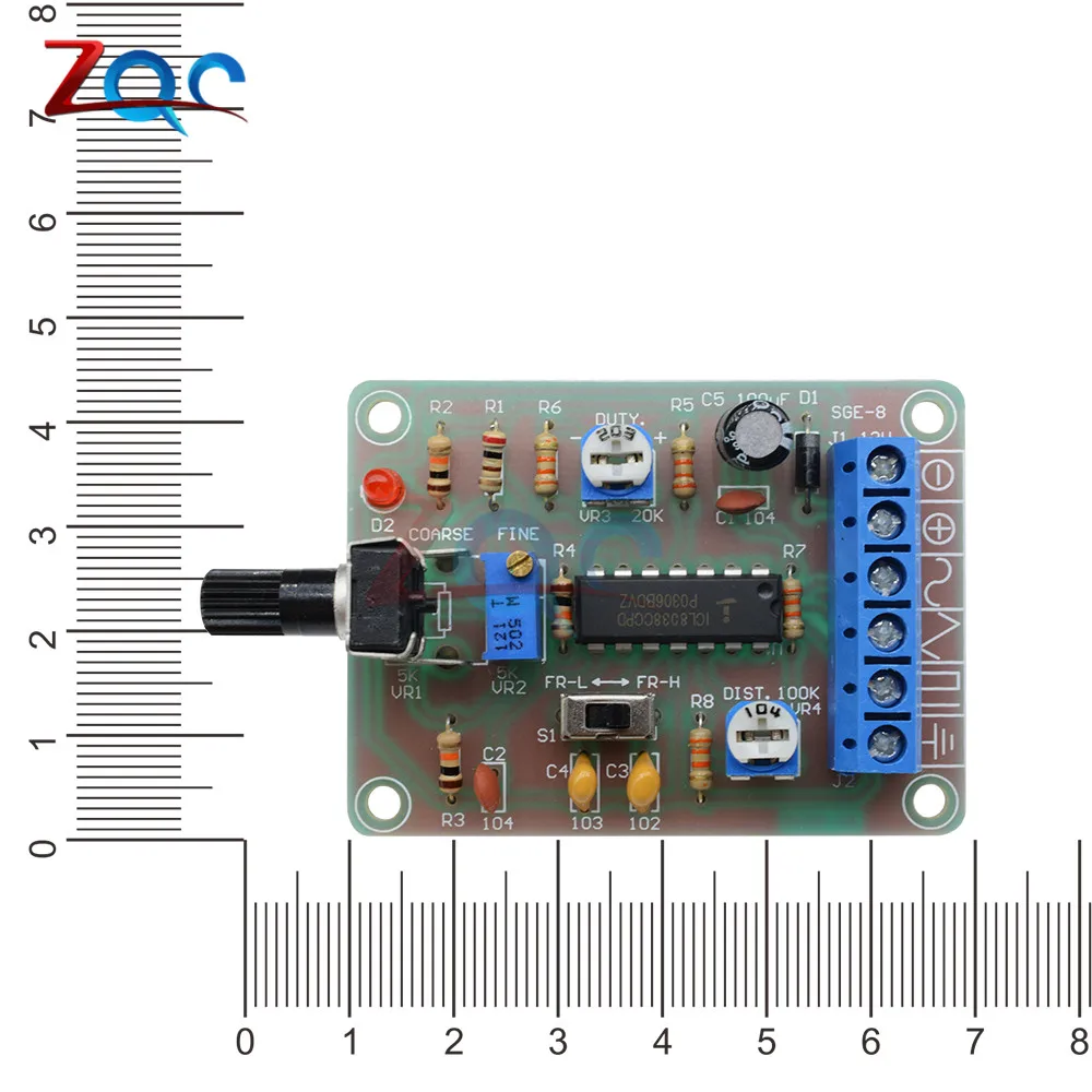 ICL8038 Monolithic Function Signal Generator Module DIY Kit Sine Square Triangle