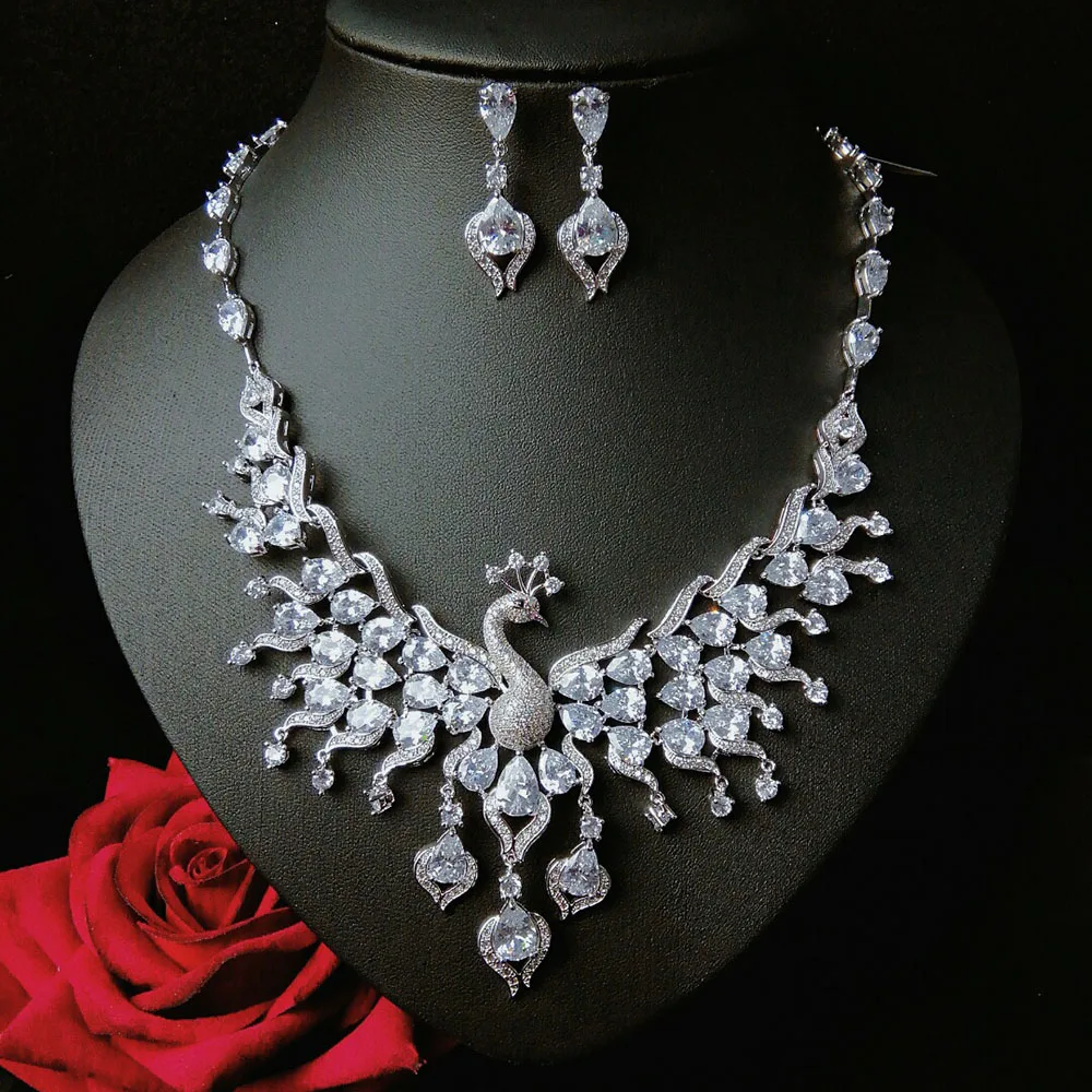 

2018 bird Bridal Jewelry Sets New Fashion Dubai Jewelry Set For Nigeria Women Wedding Party Accessories Design