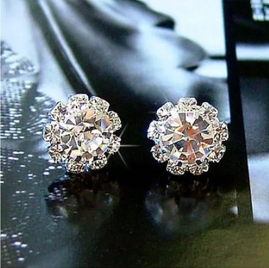 2020 New Brand Design New Hot Fashion Popular Luxury Crystal Zircon Stud Earrings Elegant Earrings Jewelry For Women