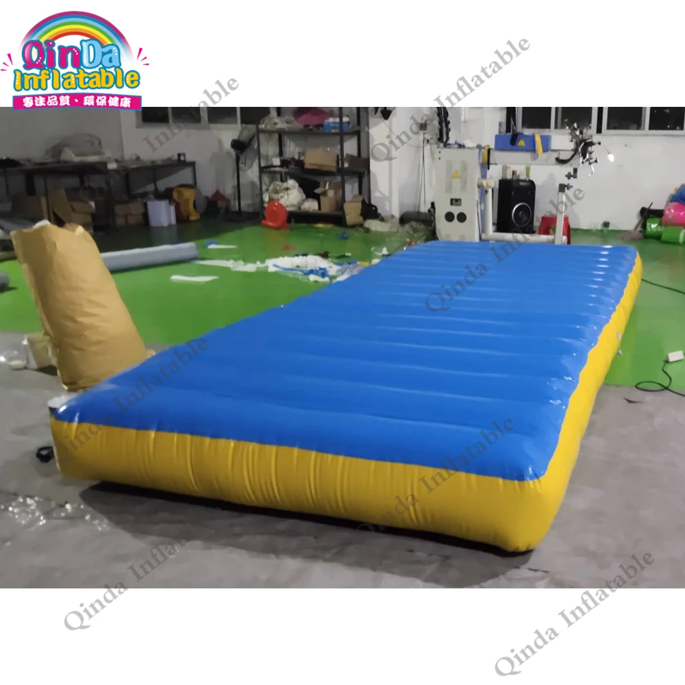 0.9mm PVC Inflatable Gymnastics Mat, 5x2x0.3m Inflatable Water Floating Mat For Water Sport