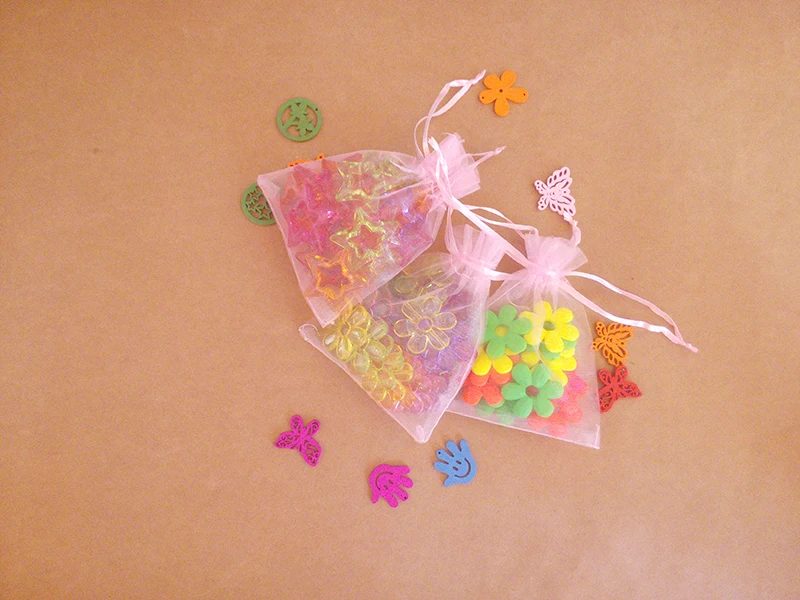 20*30cm 30pcs Organza Bag Pink Drawstring bag jewelry packaging bags for tea/gift/food/candy small transparent Yarn bag