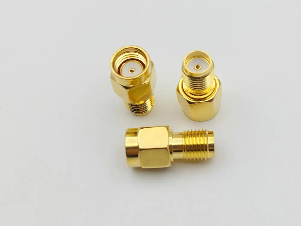 RF coaxial adapter connector SMA female jack to RP-SMA male jack center