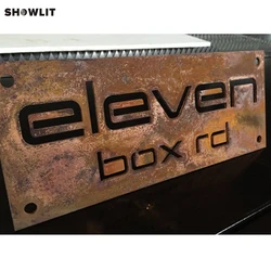 Rusted Steel Custom Made Laser Cut House Signs, Numbers and Plaques