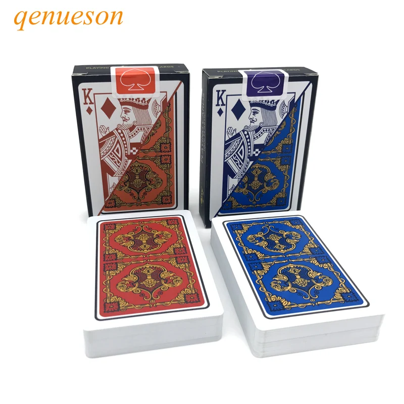 

2Set/Lot New Smooth Waterproof Baccarat Texas Hold'em Plastic Playing Cards PVC Poker Set Pattern Cards Board Game 2.28*3.46inch