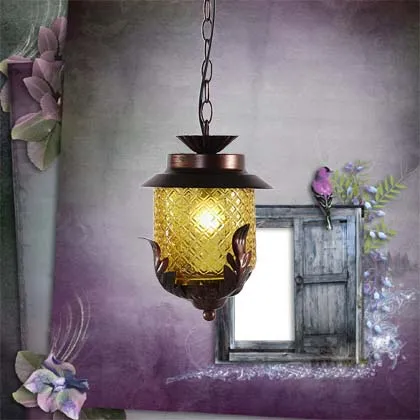 single-head pineapple FREE SHIPPING EMS American wrought iron vintage rustic  pendant light zzp7298A