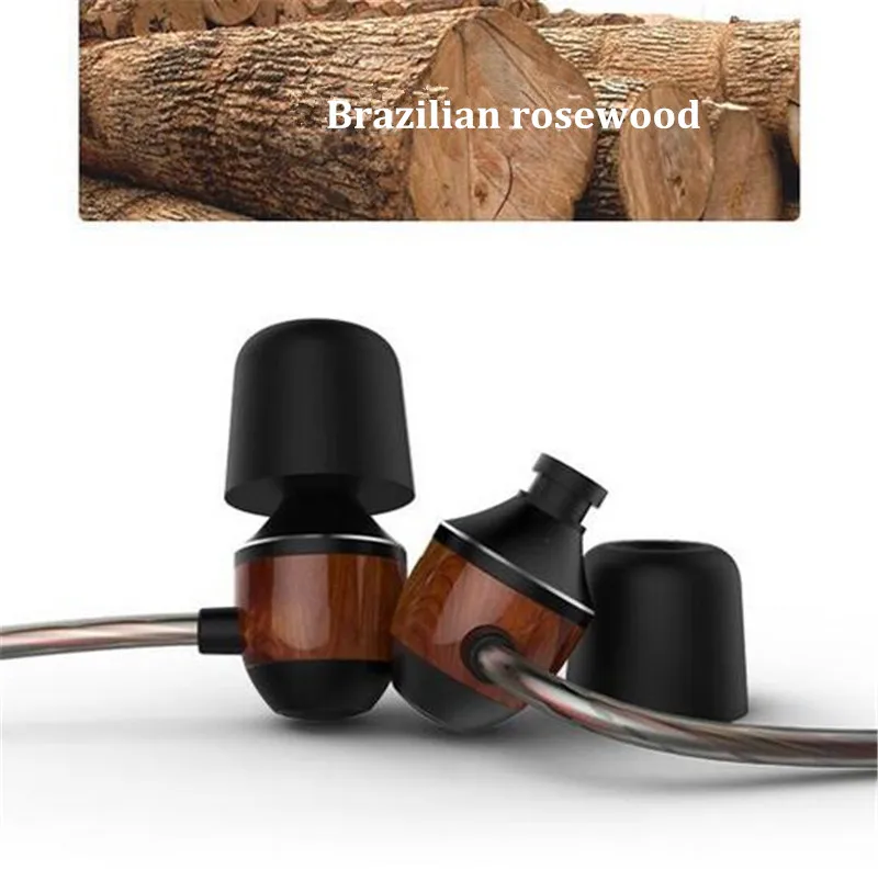 Original VJJB K4 K4S Wooden In-Ear Earphone Magic Sound Bass Earphones for iPhone Samsung Xiaomi Huawei  with mic or without mic