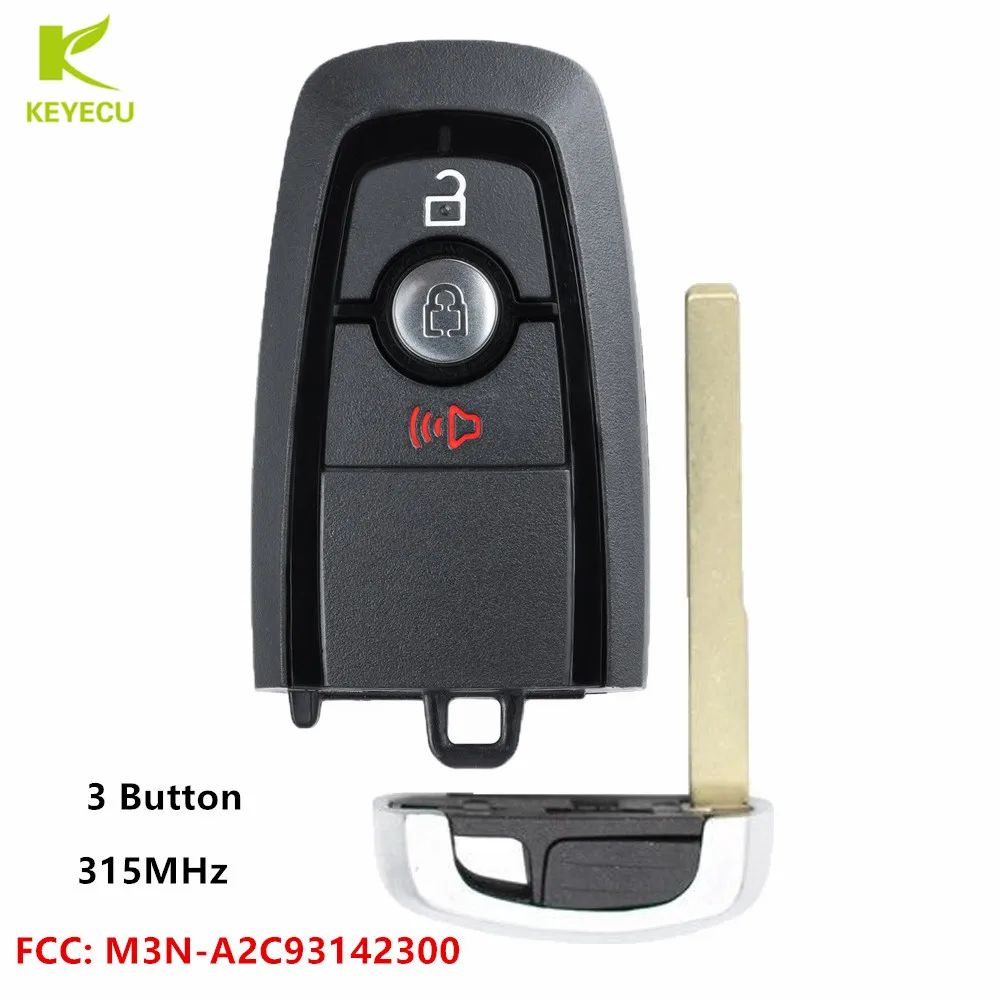 

KEYECU OEM/Aftermarket PROXIMITY SMART REMOTE FOB 3 Button 315MHz for FORD EDGE FUSION F150 F250 F350 2017-2020 M3N-A2C93142300