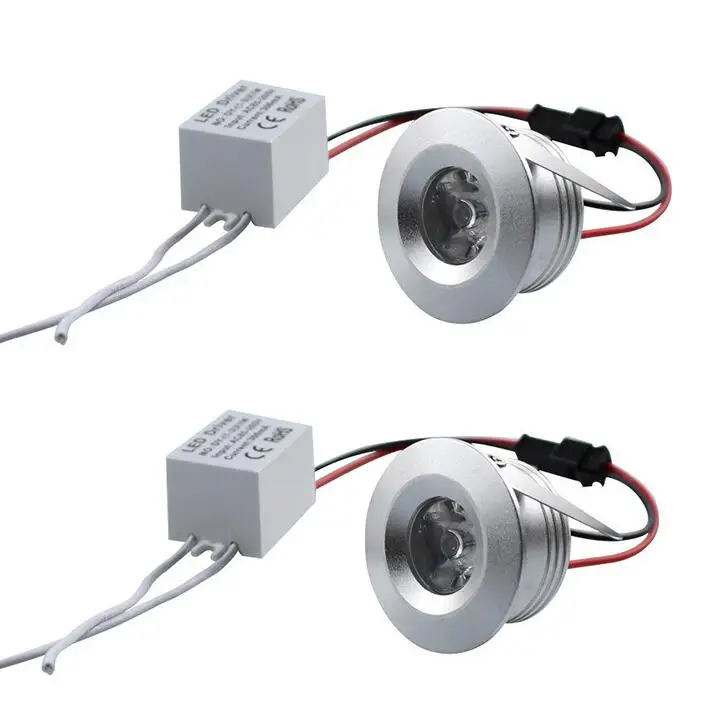 

1W 3W Mini Led Cabinet Lamps Mini led downlight AC85-265V led Spot light lamp include led driver For Kitchen Wardrobe