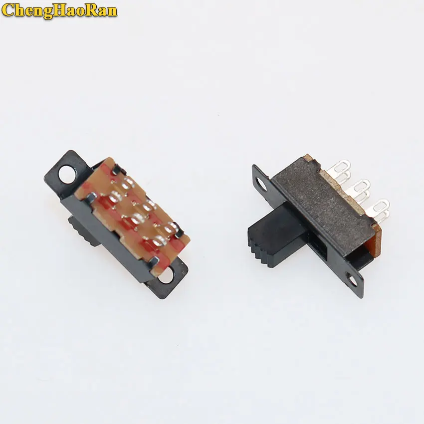 ChengHaoRan 1pcs 0.5A 50V DC Toggle Switch SS-22F32G7 2 Position 6 Pins With Fixed Hole DPDT 2P2T Panel Mount Slide Switch