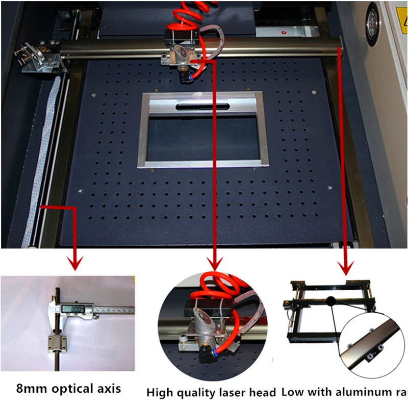 Free shipping 110/220V 50W 400*400mm CO2 Laser Engraver Cutter Engraving Machine 4040 Laser Cutting Machine with USB Sport