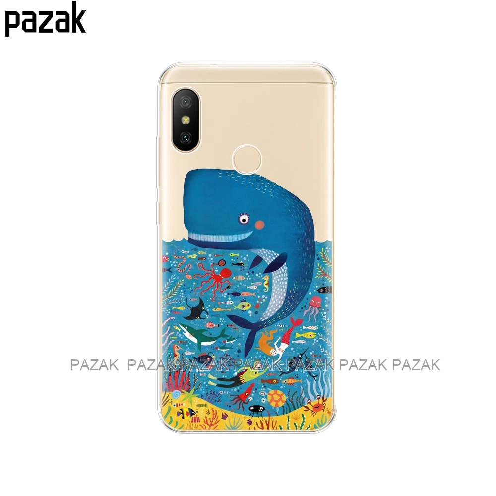 Silicone case For Xiaomi MI A2 LITE Case Soft tpu Back Phone Cover For Xiaomi MI A2 LITE bumper pop painting Protection Coque