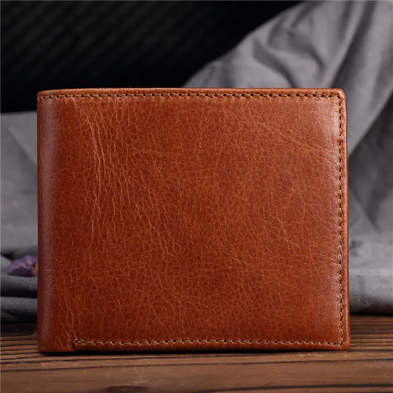 

Designer Wallets Luxury Brand Men Wallet Genuine Leather 2019 Oil Wax Money Bag Male Purses Vintage Card Holder Clutch Wallet