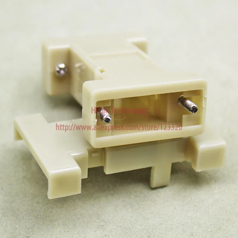 (10pcs/lot) RS232 DB9 Serial Port Shell D Sub Connector DB9 To DB9 Changer Plastic Shell Cover Beige Color